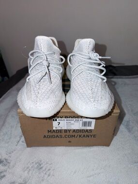 adidas Kids Sneakers White/Textured Knit Casual Shoes